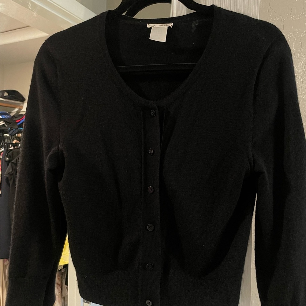 Oscar de la Renta black cardigan